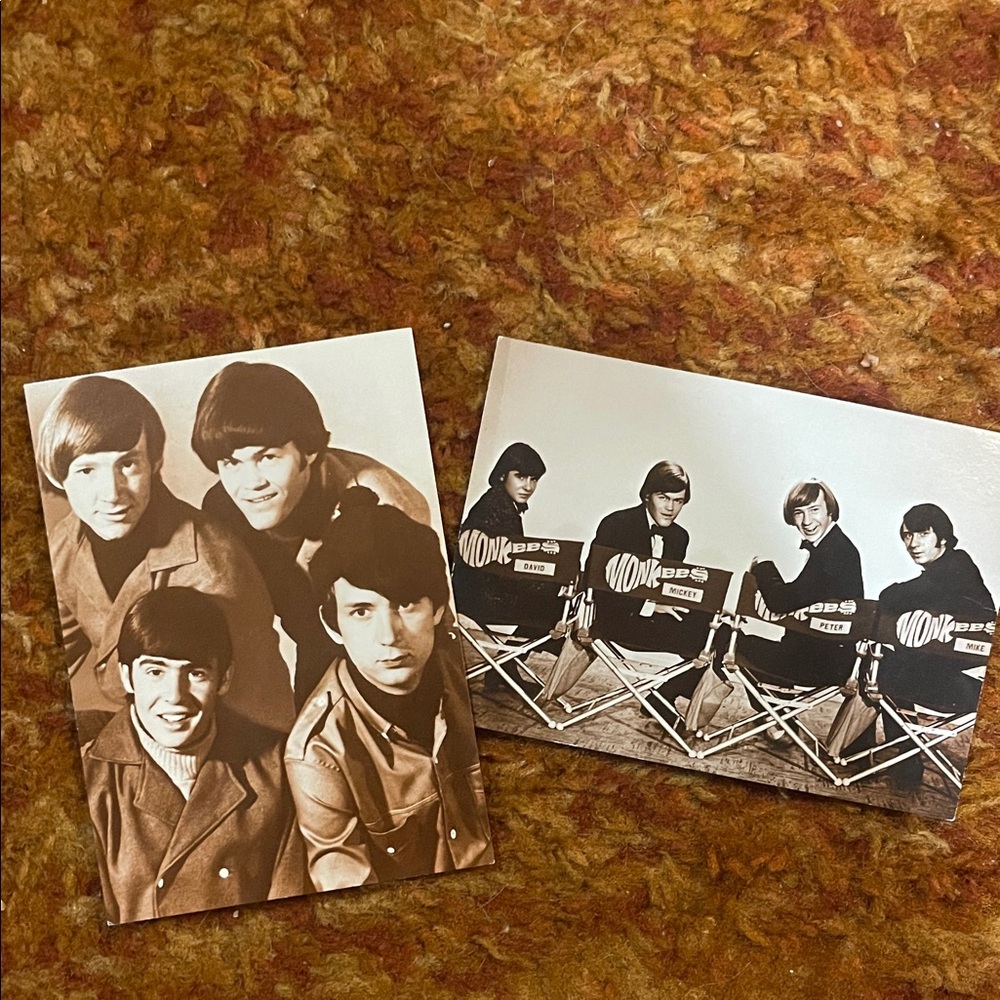 Vintage The Monkees postcards from the 1980’s
